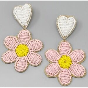 New! Beaded Flower Earrings